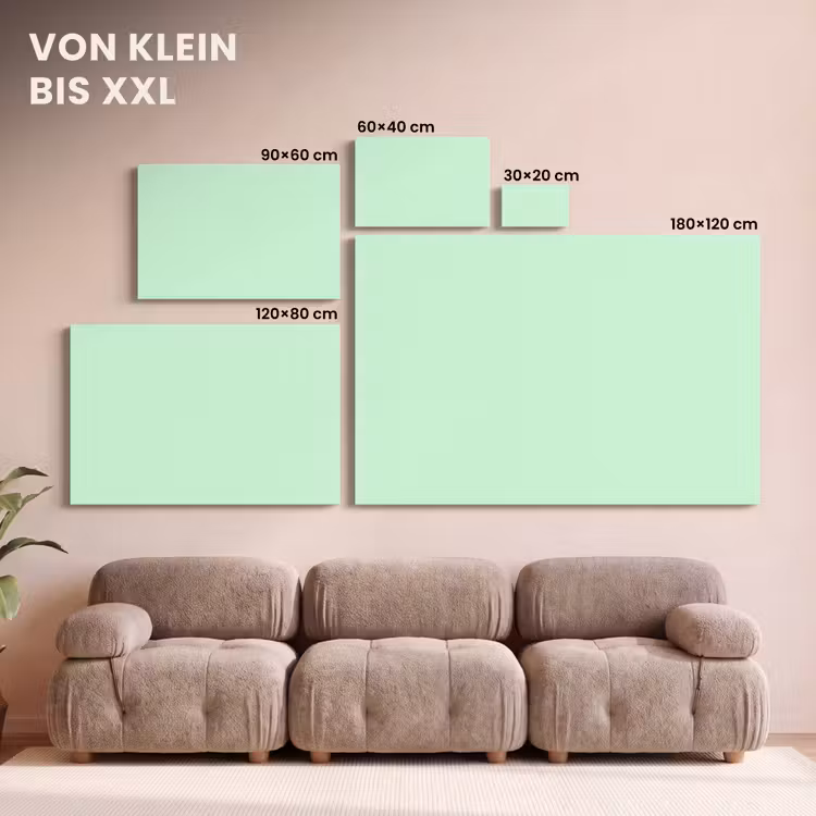 Pale - Mint - Groen canvas 2cm klein 34 -Xsfeer8_DE