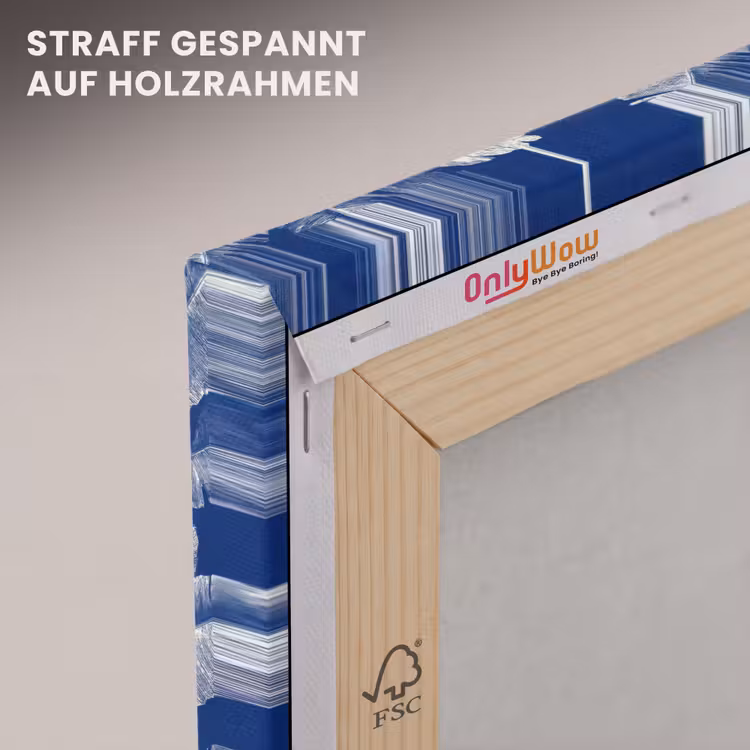 Blad - Palm - Blauw canvas 2cm klein 34 -uniquesellingpoint_afwerking-onlywow_DE