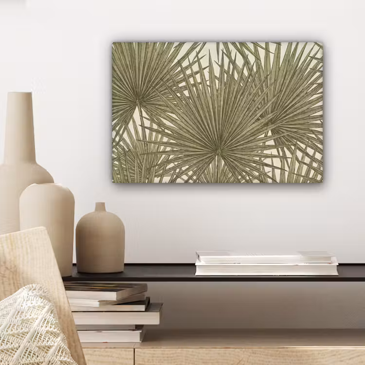 Blad - Tropisch - Patroon - Natuur - Groen canvas 2cm klein -sfeer6