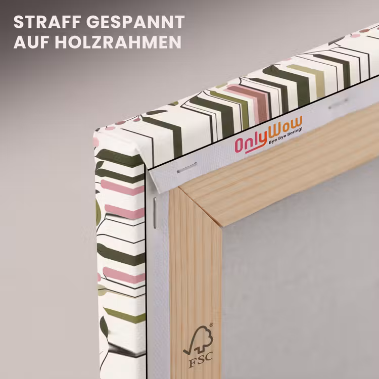Bladeren - Bessen - Roze canvas 2cm klein 34 -uniquesellingpoint_afwerking-onlywow_DE