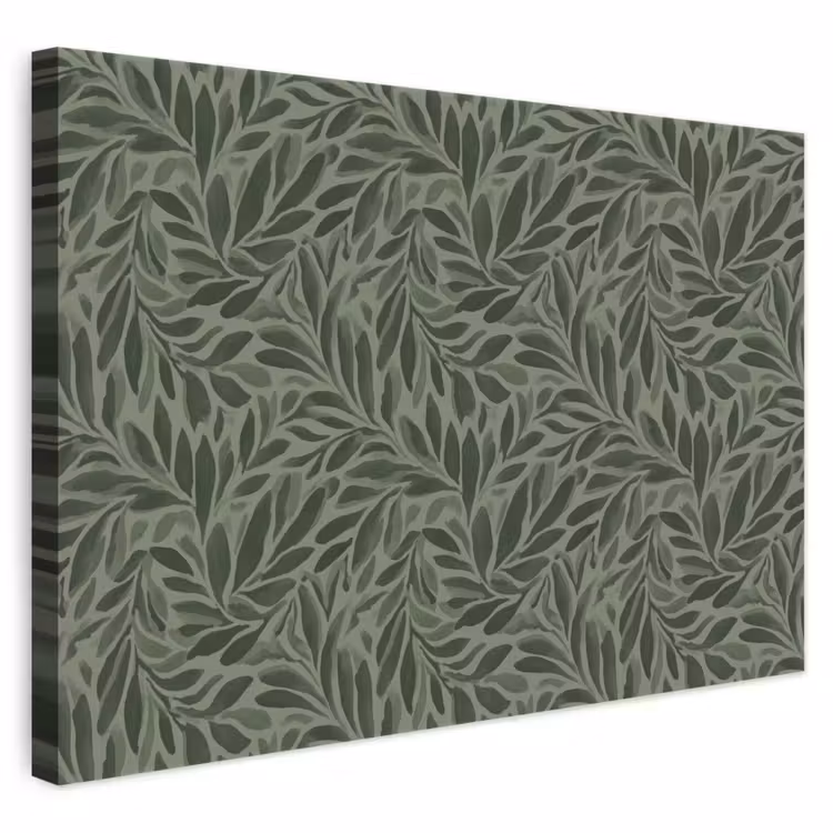 Bladeren - Organisch - Groen canvas 2cm klein 34 -3d