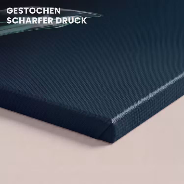 Bladeren - Bloem - Glazen - Donkerblauw canvas 2cm klein -uniquesellingpoint_afwerking-onlywow_DE