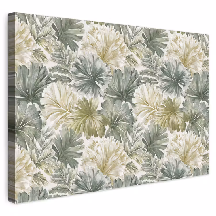 Bladeren - Botanisch - Groen canvas 2cm klein 34 -3d
