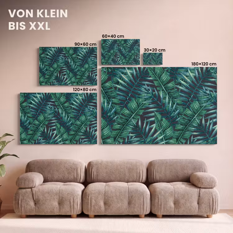 Bladeren - Jungle - Tropical canvas 2cm klein -uniquesellingpoint_afwerking-onlywow_DE