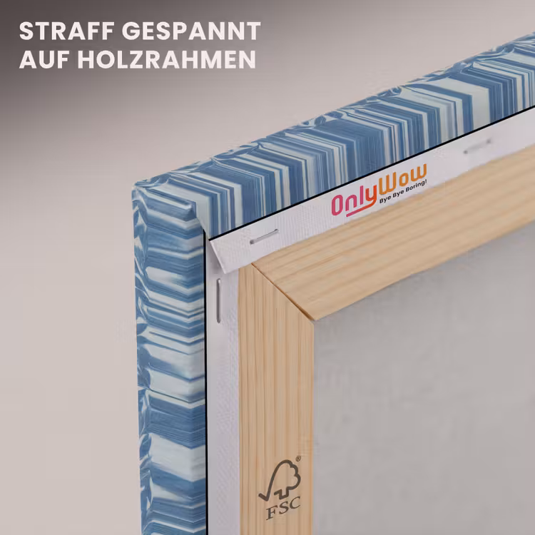 Bladeren - Klassiek - Patroon - Donkerblauw - Vintage canvas 2cm klein 34 -uniquesellingpoint_afwerking-onlywow_DE