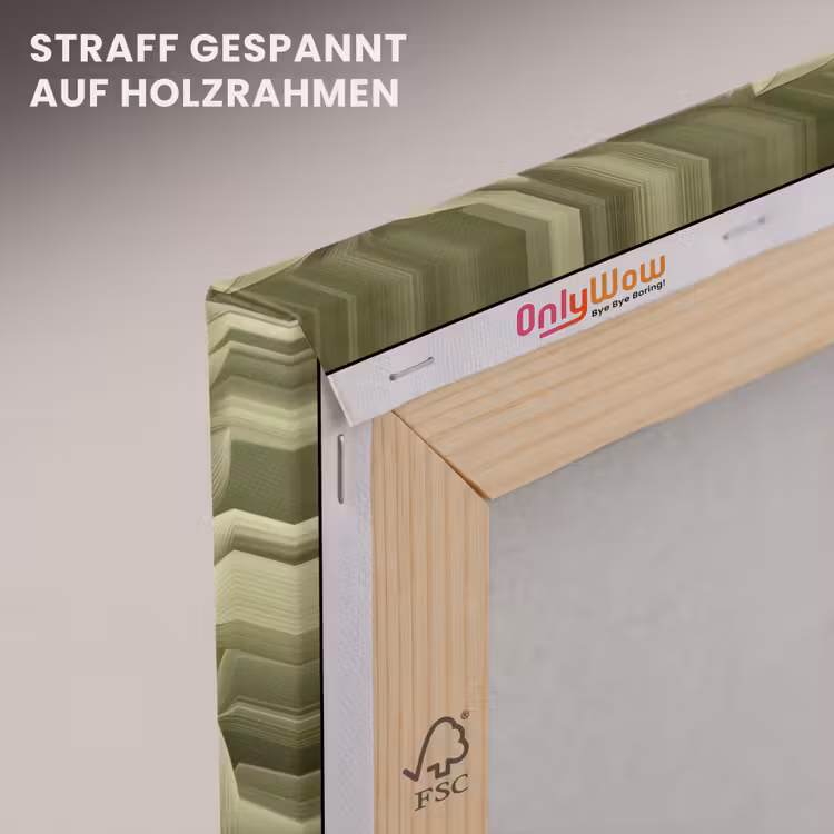 Bladeren - Modern - Groen canvas 2cm klein 34 -uniquesellingpoint_afwerking-onlywow_DE