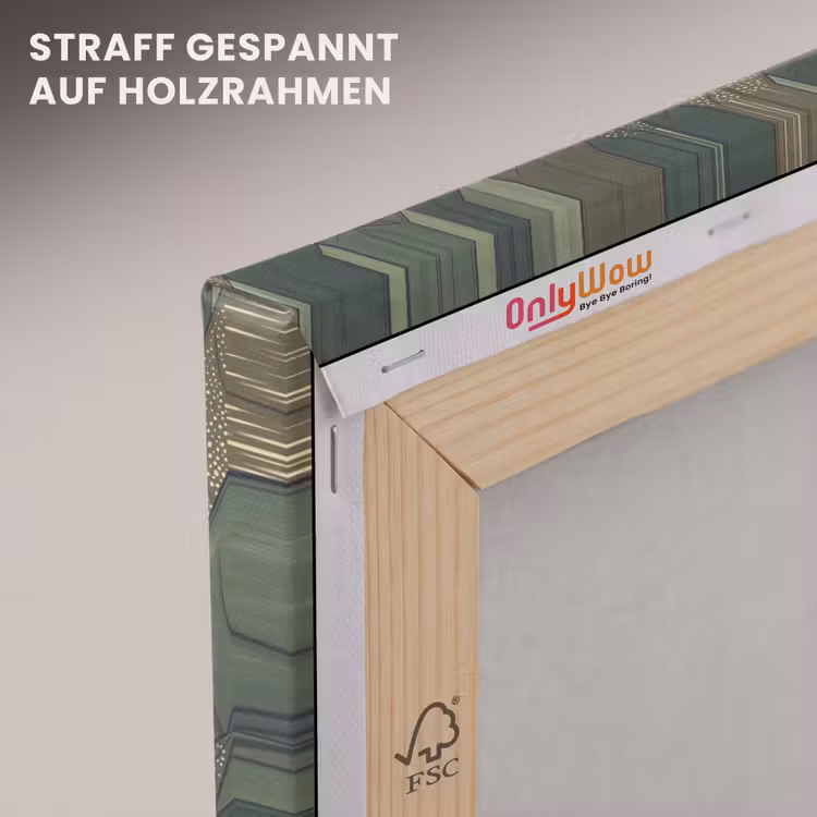 Bladeren - Patroon - Gestippeld - Natuur - Groen canvas 2cm klein -uniquesellingpoint_afwerking-onlywow_DE