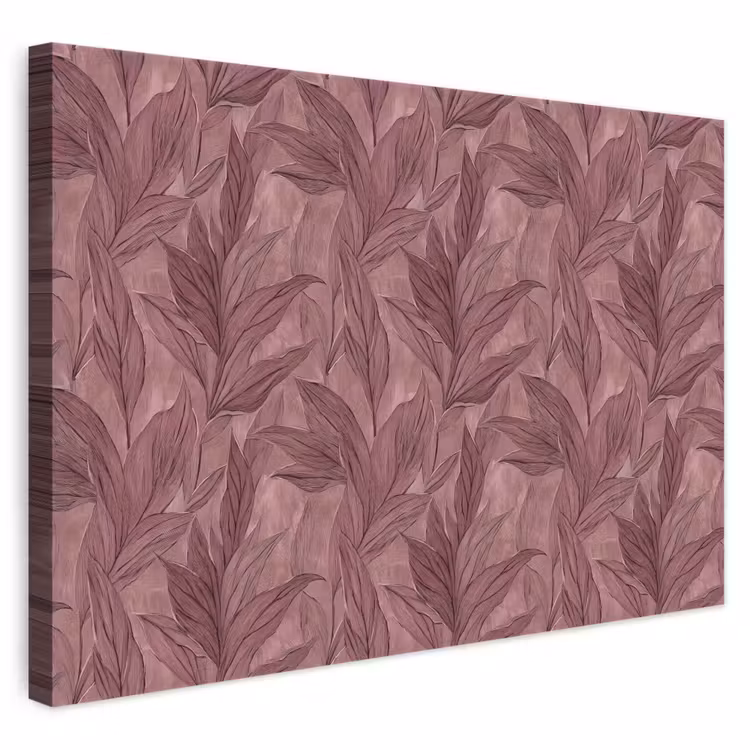 Bladeren - Patroon - Paars canvas 2cm klein 34 -3d
