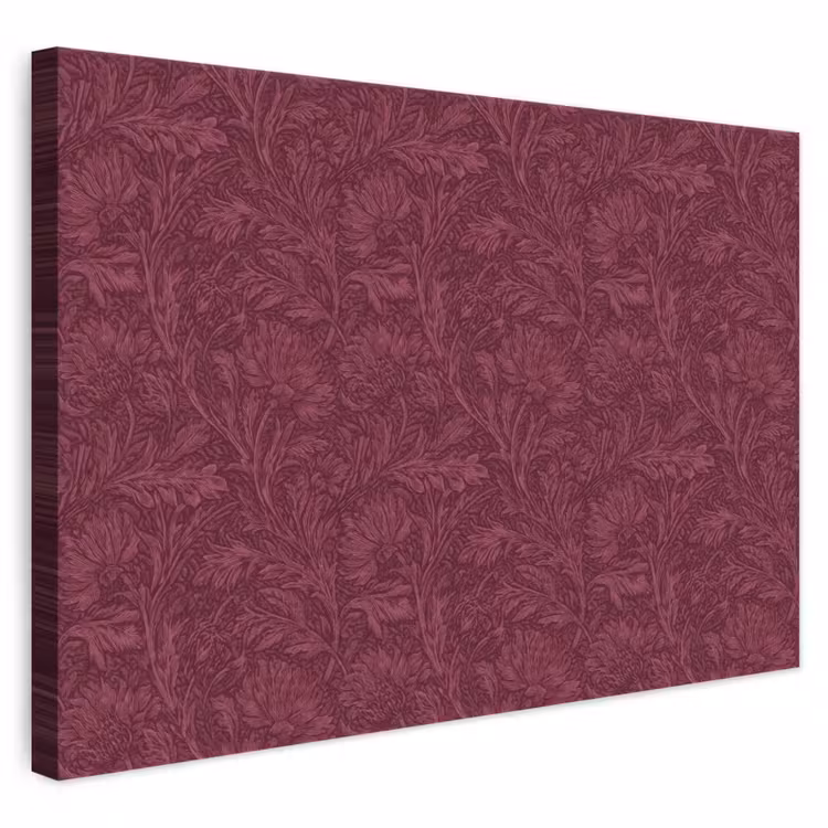 Bladeren - Patroon - Paars canvas 2cm klein 34 -3d