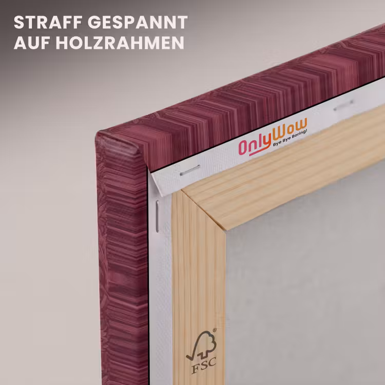 Bladeren - Patroon - Paars canvas 2cm klein 34 -uniquesellingpoint_afwerking-onlywow_DE