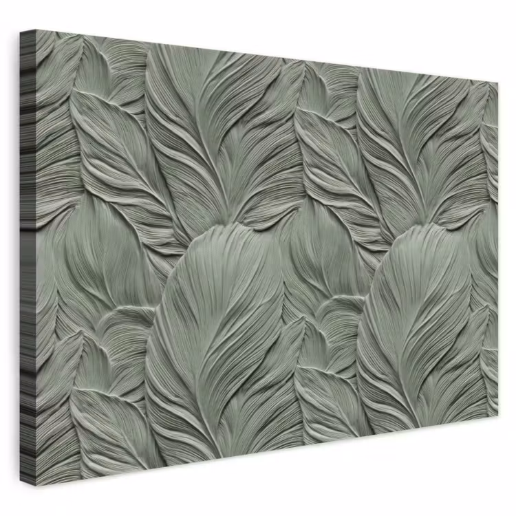 Bladeren - Textuur - Groen canvas 2cm klein 34 -3d