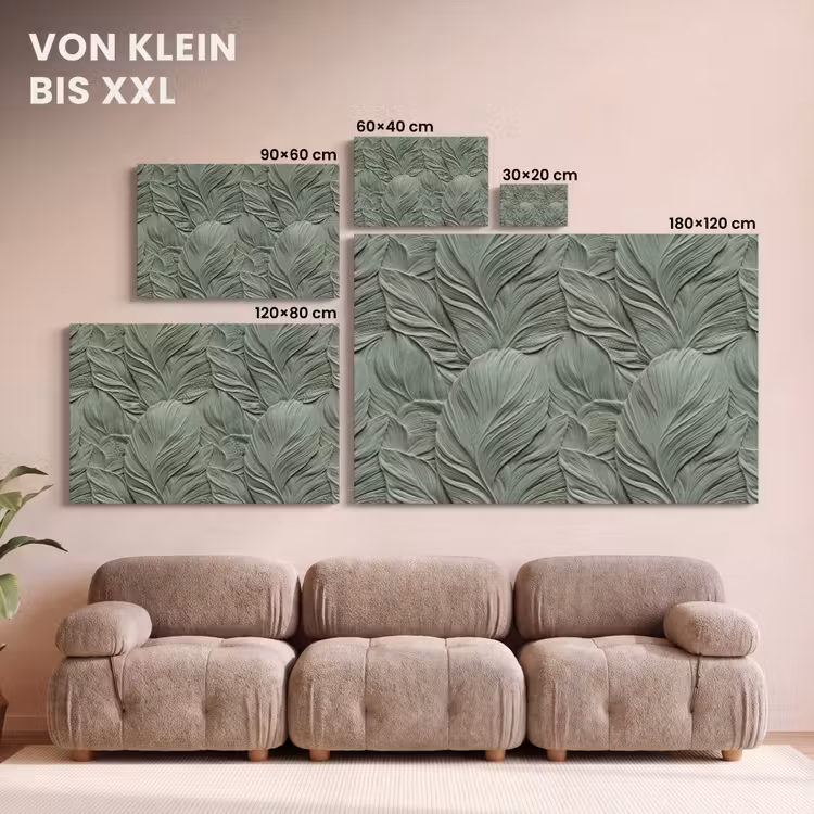 Bladeren - Textuur - Groen canvas 2cm klein 34 -Xsfeer8_DE