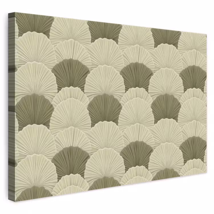 Bladeren - Structuur - Groen canvas 2cm klein 34 -3d