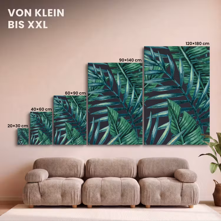 Bladeren - Tropical - Jungle canvas 2cm klein -sfeer6