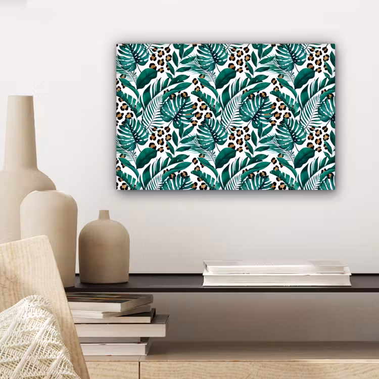 Bladeren - Tropisch - Jungle canvas 2cm klein -closeup_print_DE