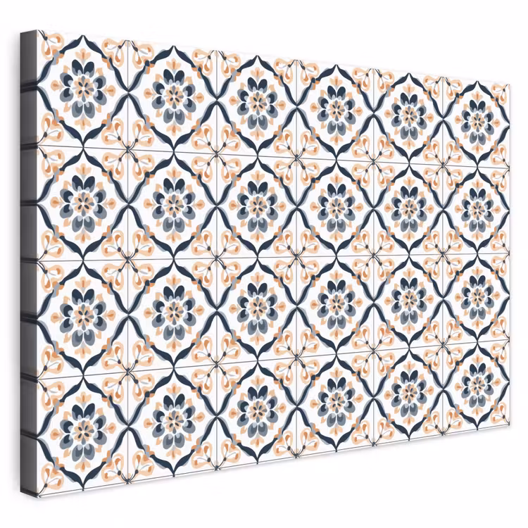 Bladvorm - Patroon - Kleurrijk canvas 2cm klein 34 -3d