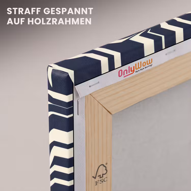 Bladvormen - Blauw - Patroon - Wit canvas 2cm klein 34 -uniquesellingpoint_afwerking-onlywow_DE