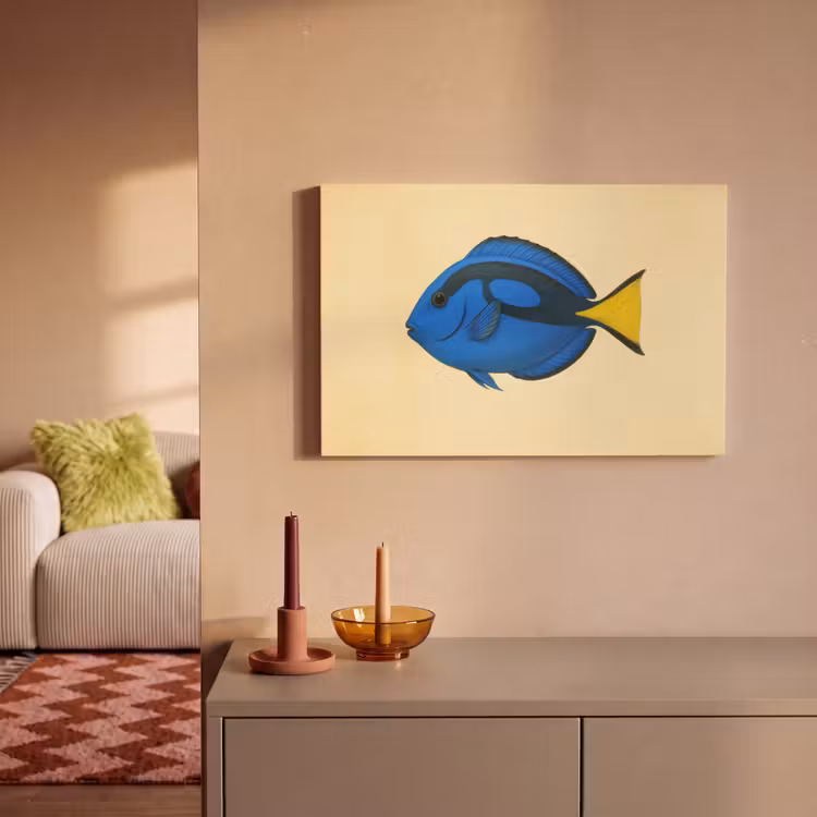 Blauw - Dory - Vis - Staartvin canvas 2cm klein -sfeer1
