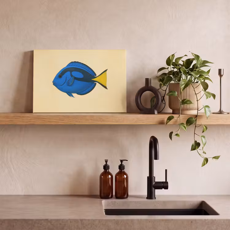 Blauw - Dory - Vis - Staartvin canvas 2cm klein -sfeer6