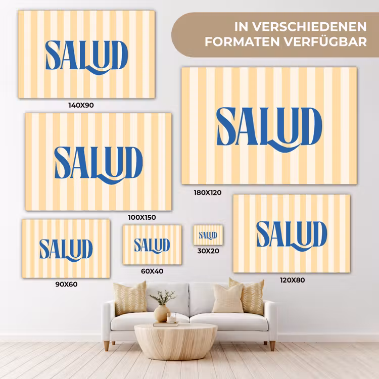 Blauw - Geel - Strepen - Salud canvas 2cm klein -Xsfeer8_DE