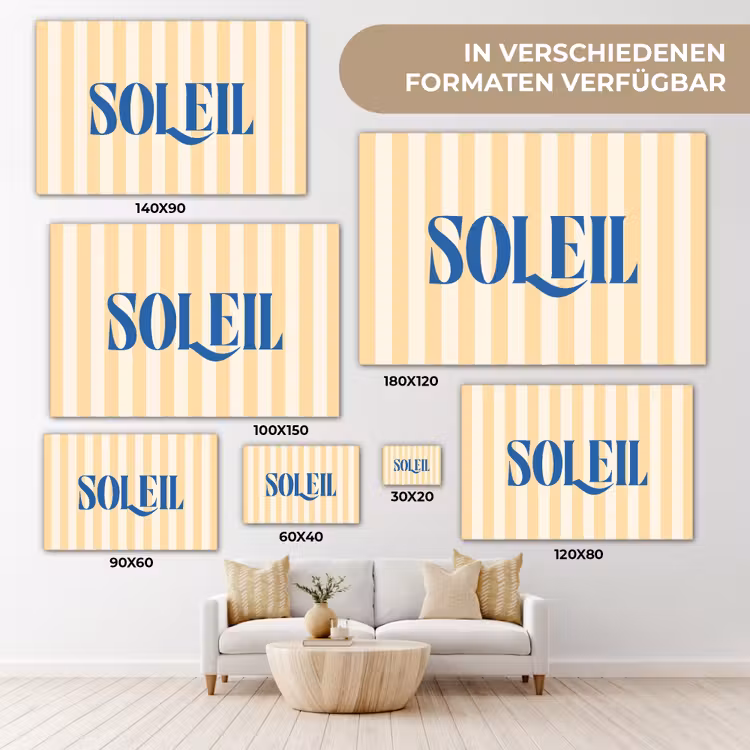 Blauw - Geel - Strepen - Soleil canvas 2cm klein -Xsfeer8_DE