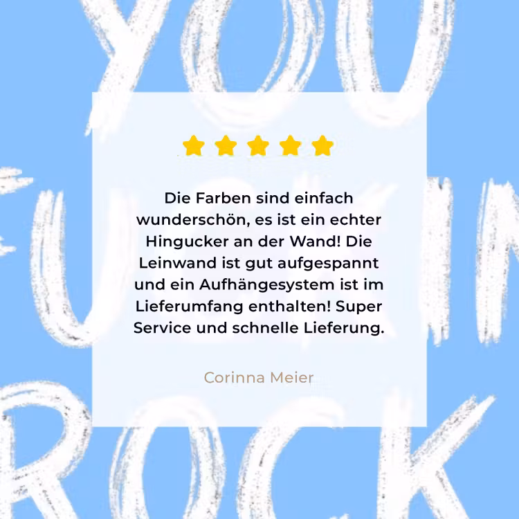 Blauw - Wit - You fuckin rock canvas 2cm klein -Xsfeer7_DE