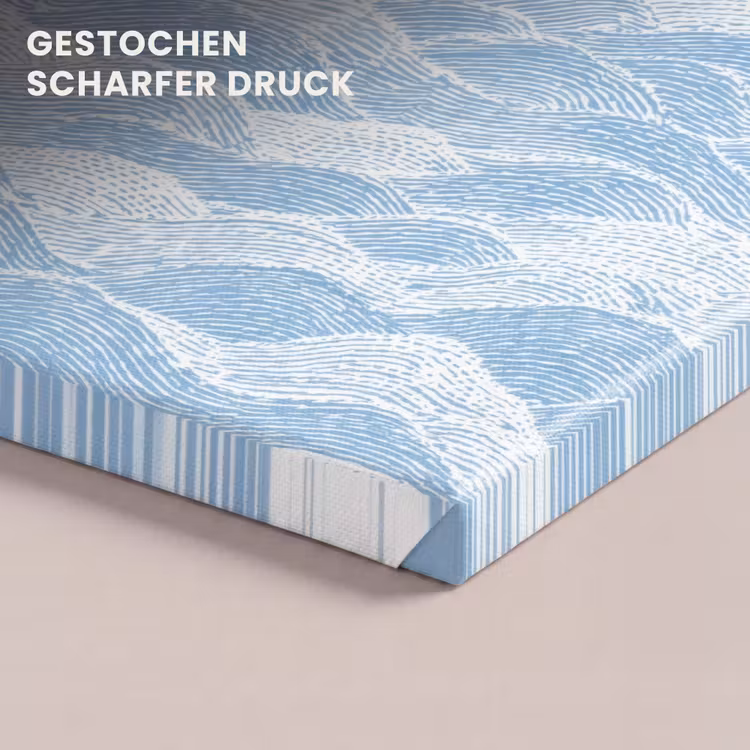 Blauw - Wit - Golven - Getekend canvas 2cm klein 34 -closeup_print_DE
