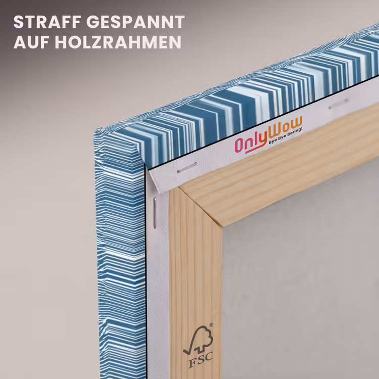 Blauw - Wit - Golven - Getekend - Textuur canvas 2cm klein 34 -uniquesellingpoint_afwerking-onlywow_DE