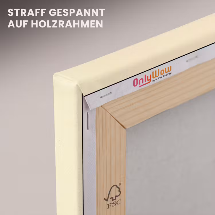 Blauw koraal - Vertakkingen - Beige canvas 2cm klein -uniquesellingpoint_afwerking-onlywow_DE