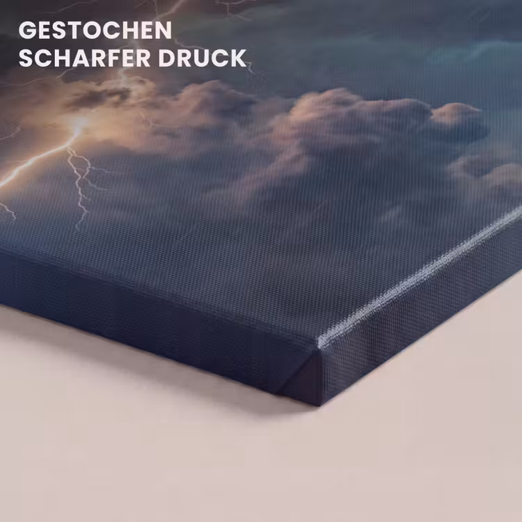 Bliksem - Storm - Natuur - Donker canvas 2cm klein -closeup_print_DE