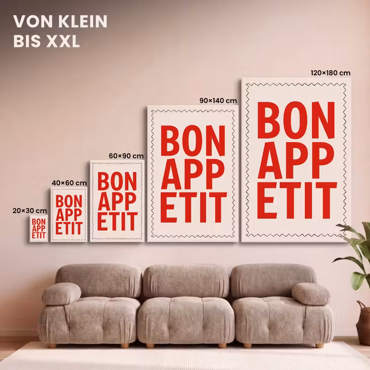 Blokletters - Rood - Kartelrand canvas 2cm klein -Xsfeer8_DE