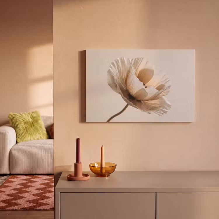 Bloem - Beige - Crème canvas 2cm klein -sfeer1