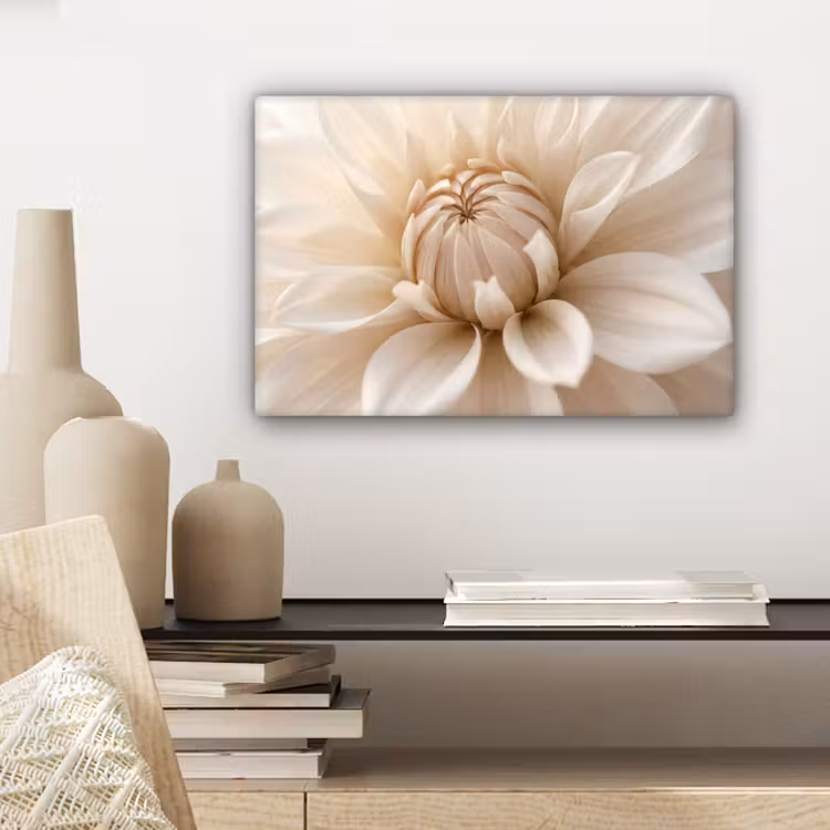 Bloem - Dahlia - Wit canvas 2cm klein -sfeer6