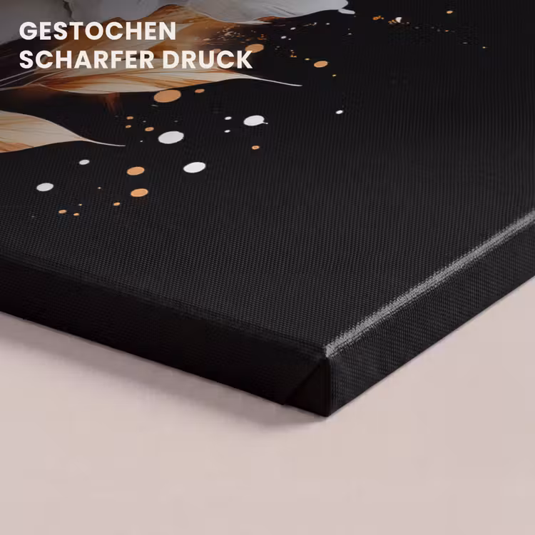 Bloem - Verf - Goud - Graffiti - Modern canvas 2cm klein -uniquesellingpoint_afwerking-onlywow_DE