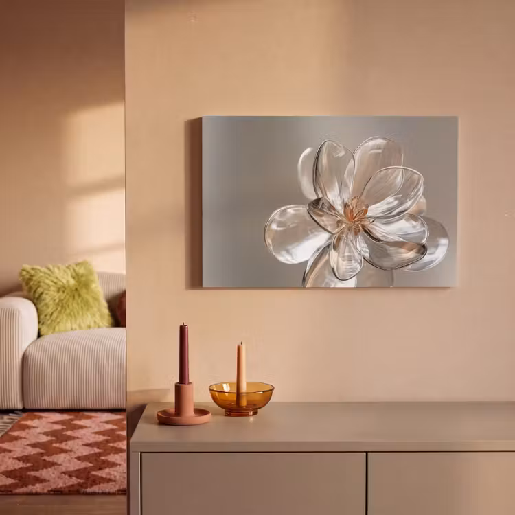 Bloem - Glazen - Doorzichtig canvas 2cm klein -sfeer1