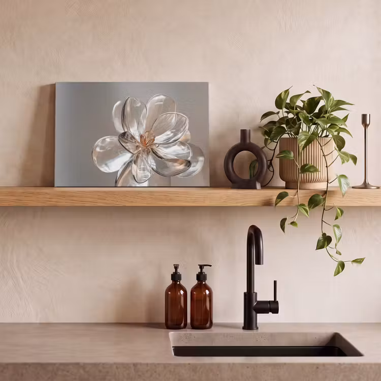 Bloem - Glazen - Doorzichtig canvas 2cm klein -sfeer6
