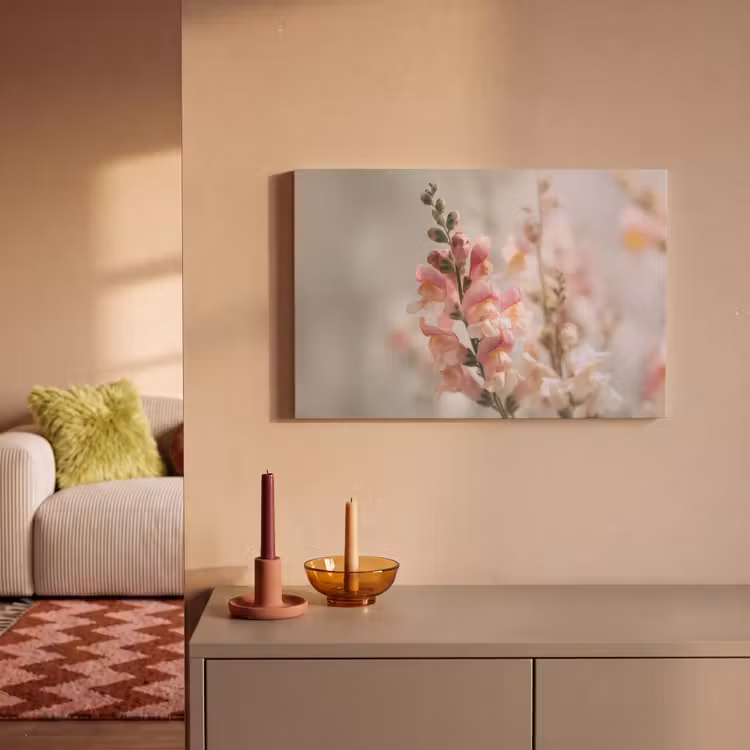 Bloem - Leeuwenbek - Roze - Stengel canvas 2cm klein -sfeer1