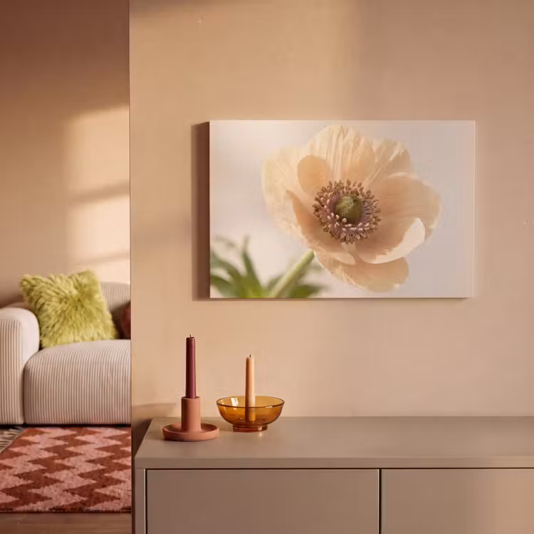 Bloem - Minimalistisch - Groen canvas 2cm klein -sfeer1