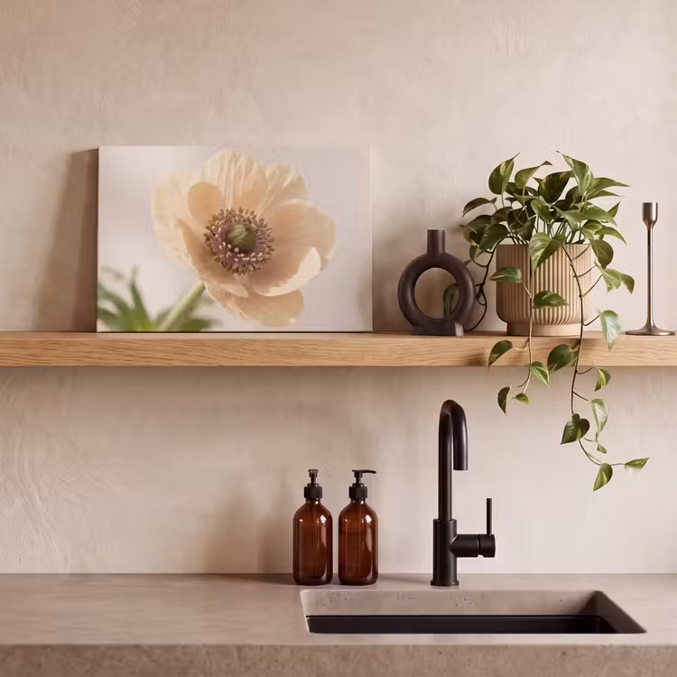Bloem - Minimalistisch - Groen canvas 2cm klein -sfeer6
