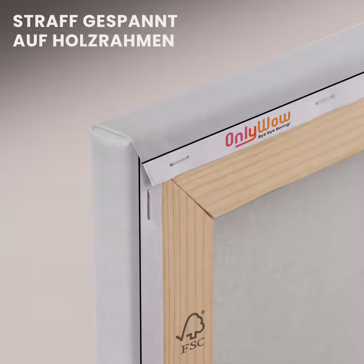 Bloem - Minimalistisch -Wit canvas 2cm klein -uniquesellingpoint_afwerking-onlywow_DE