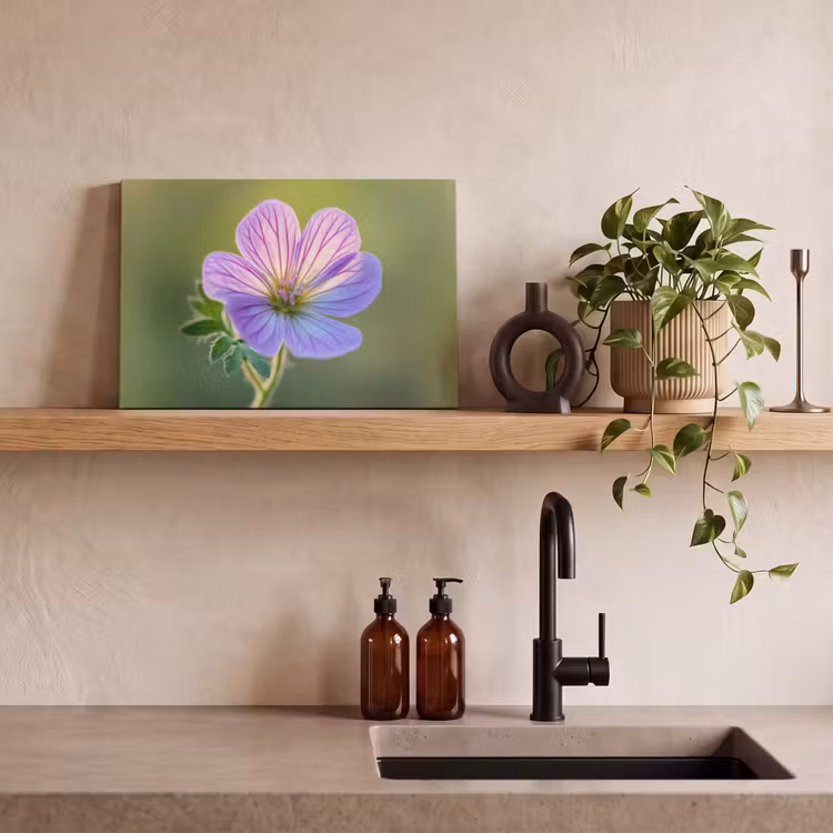 Bloem - Close up - Paars canvas 2cm klein -sfeer3