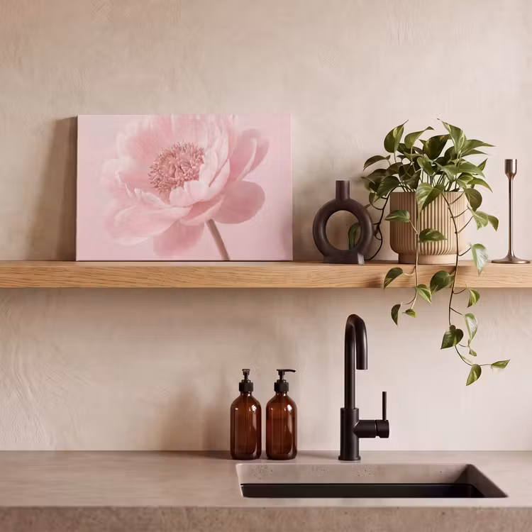 Bloem - Pioenroos - Roze canvas 2cm klein -sfeer6