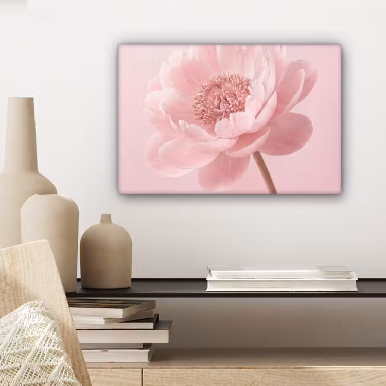 Bloem - Pioenroos - Roze canvas 2cm klein -closeup_print_DE