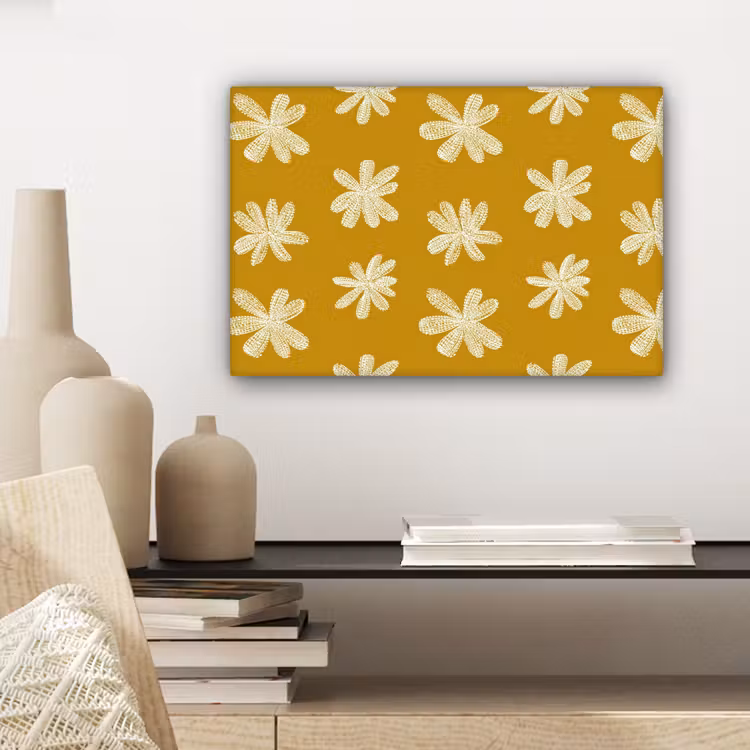 Bloem - Speels - Okergeel canvas 2cm klein 34 -closeup_print_DE