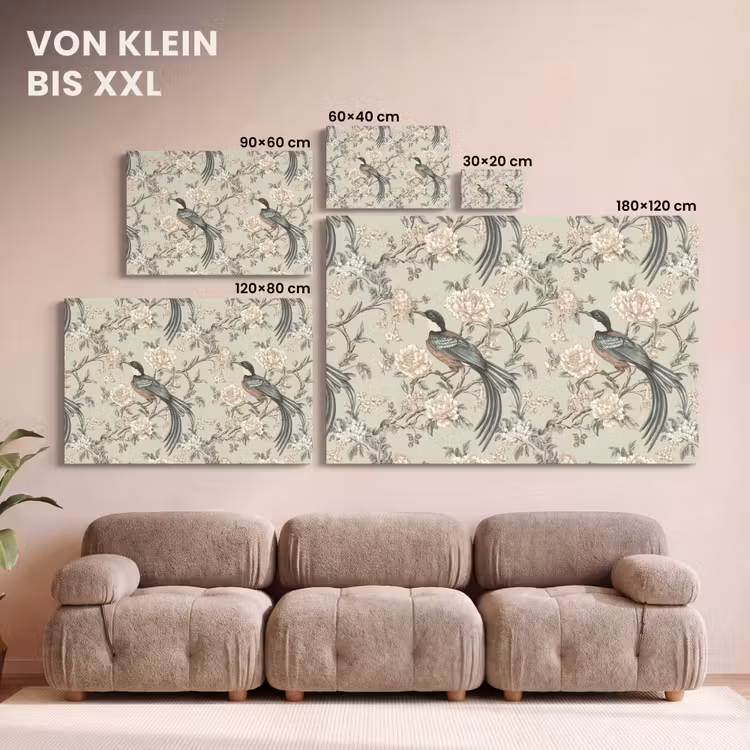 Bloem - Vogel - Kleurrijk canvas 2cm klein 34 -Xsfeer8_DE