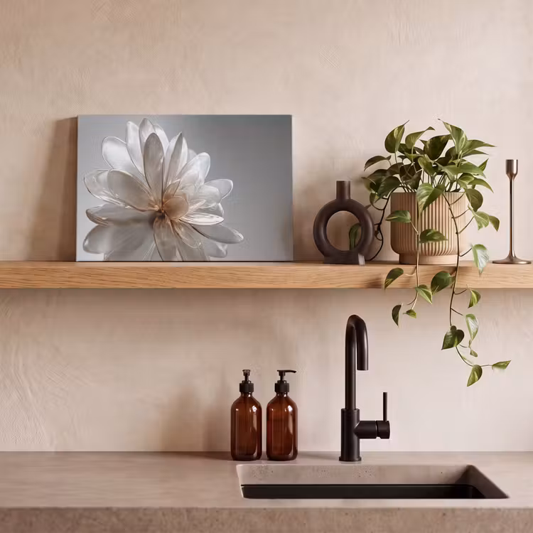 Bloem - Wit - Neutraal canvas 2cm klein -sfeer6