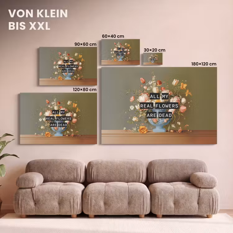 Bloem - Quote - Vintage - Art canvas 2cm klein -Xsfeer8_DE