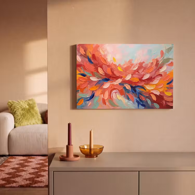 Bloemen - Abstract - Kunst - Modern canvas 2cm klein -sfeer1