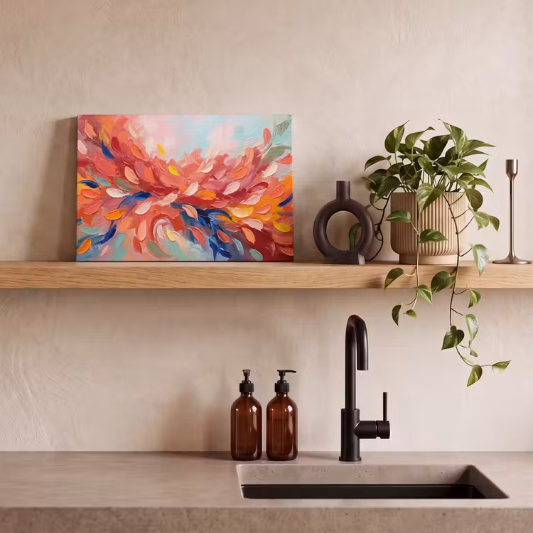 Bloemen - Abstract - Kunst - Modern canvas 2cm klein -sfeer3
