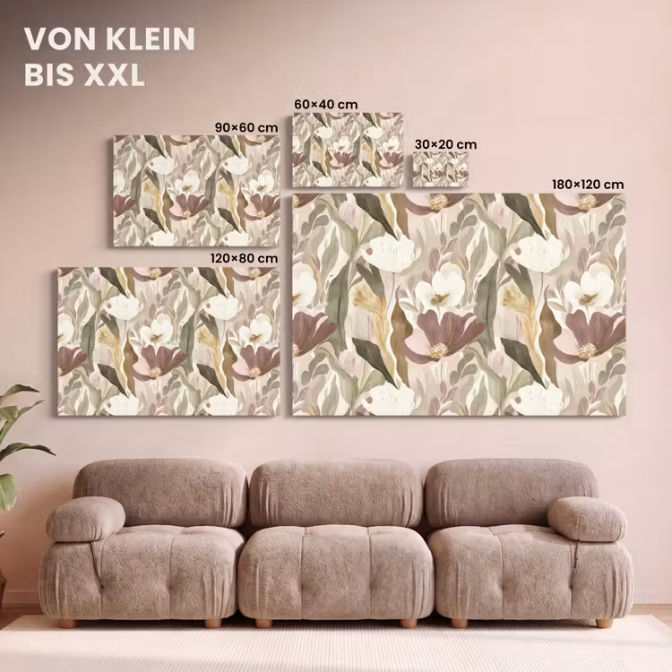 Bloemen - Aquarel - Kleurrijk canvas 2cm klein 34 -Xsfeer8_DE